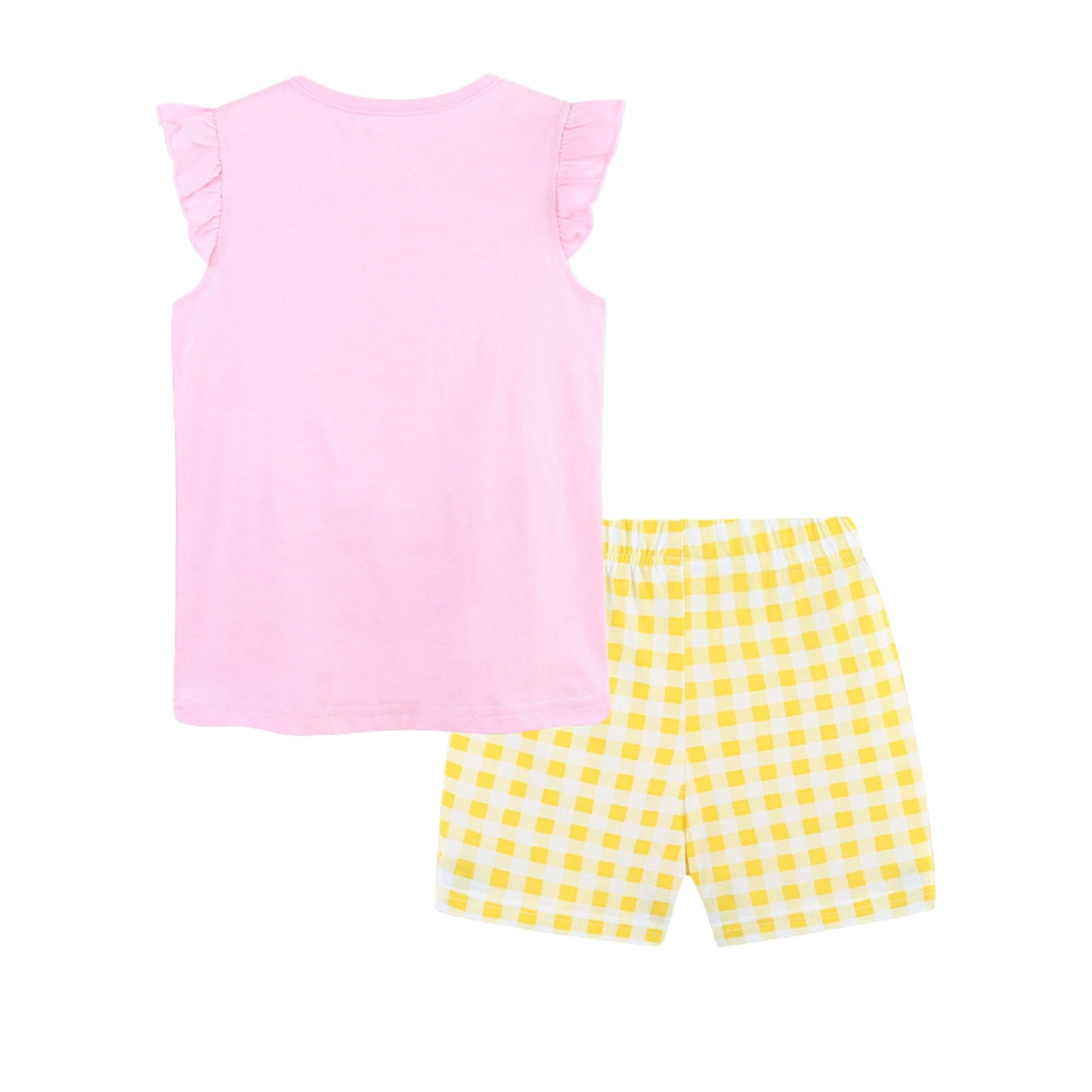 Caqnni 2Pcs Summer Outfits Set for Toddler Girls - Flower Short Sleeve T-Shirt & Pants for Gift Summer Outfits Girls' Clothing Set 2Pcs Summer Playwear Beach Outfits 4-5 Years,Black