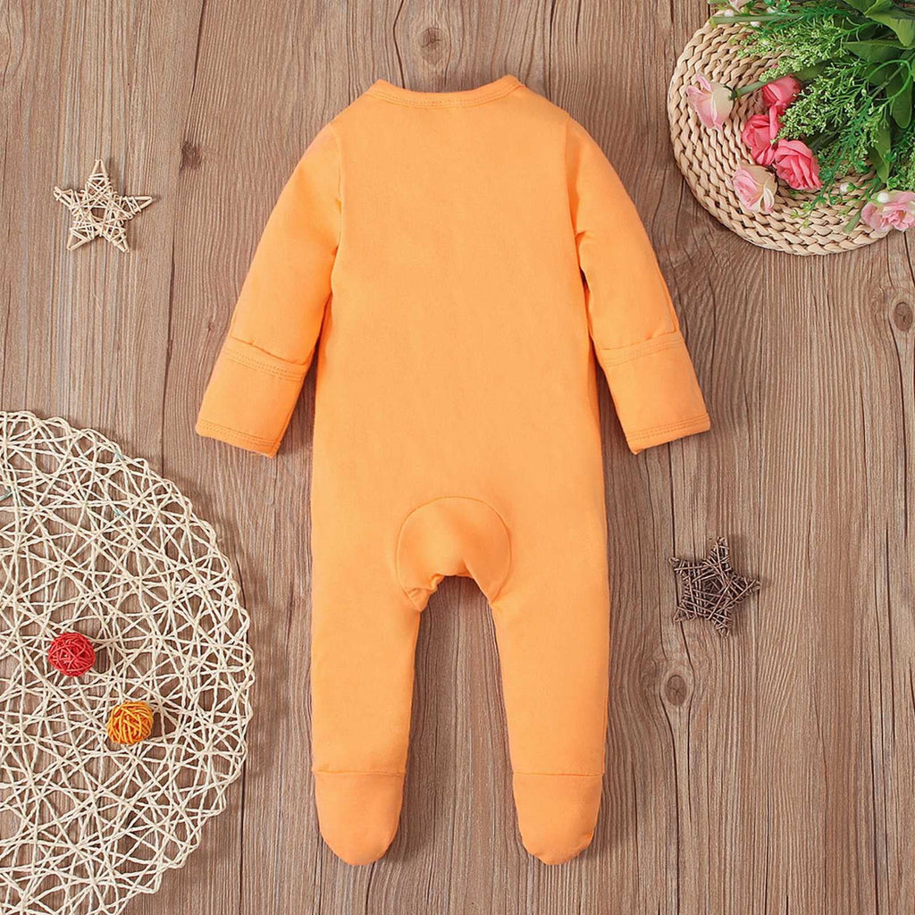MANHUJI Newborn Outfits Baby Girl Newborn Infant Baby Boys Girls Halloween Romper Outfits Long Sleeve Jumpsuit Outfits Clothes Preemie Baby Boy Clothing Baby Boy Sleepers 0-3 Months (Yellow,60)