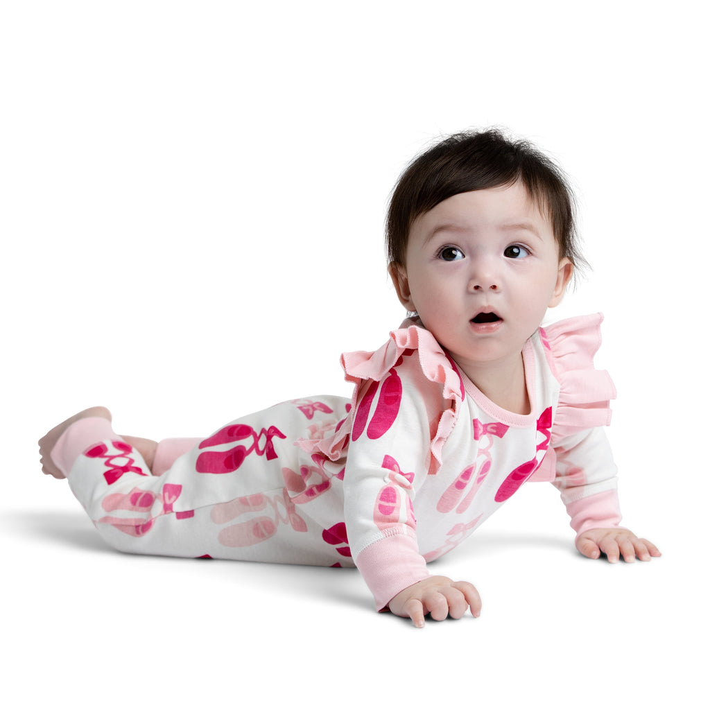 M+A by Monica + Andy, Organic Cotton Double Ruffle Romper, Sizes Newborn - 18-24 Months