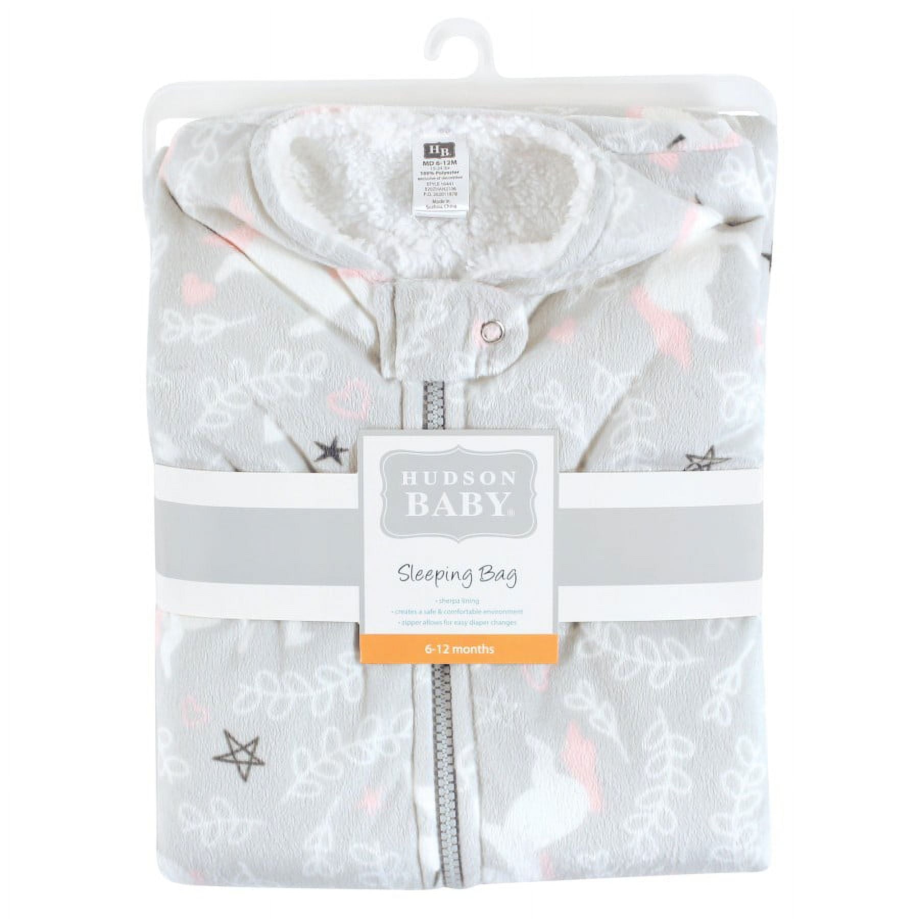 Hudson Baby Mink with Faux Shearling Inner Sleeping Bag, Sack, Blanket, Whimsical Unicorn, 0-6 Months