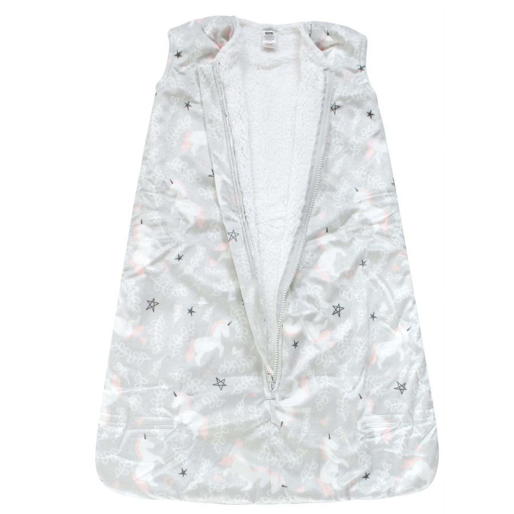 Hudson Baby Mink with Faux Shearling Inner Sleeping Bag, Sack, Blanket, Whimsical Unicorn, 0-6 Months