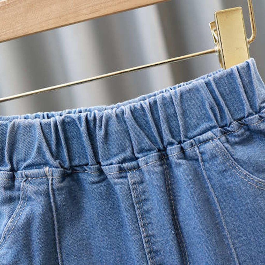 BXINGOHAI Kids Baby Girls Fashion Cute Sweet Wide Leg Flared Pants Toddler Jeans Pants under 5 Watermelon Red,2-3Years