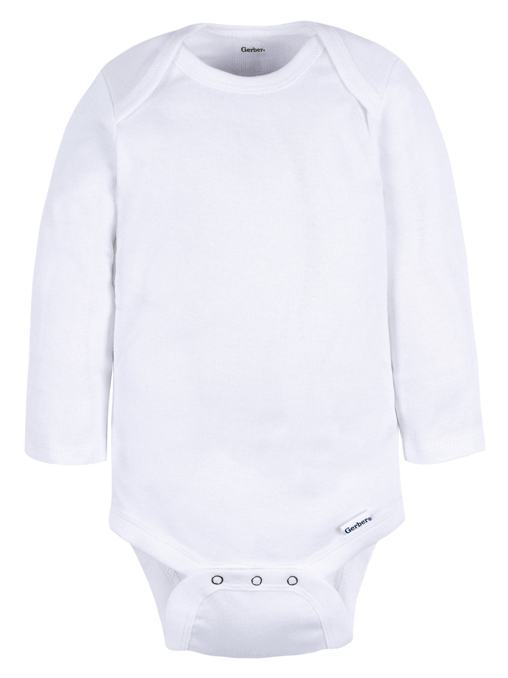Gerber Gender Neutral Casual White Long Sleeve Cotton Bodysuit, 3-Pack, Sizes Preemie - 24 Months