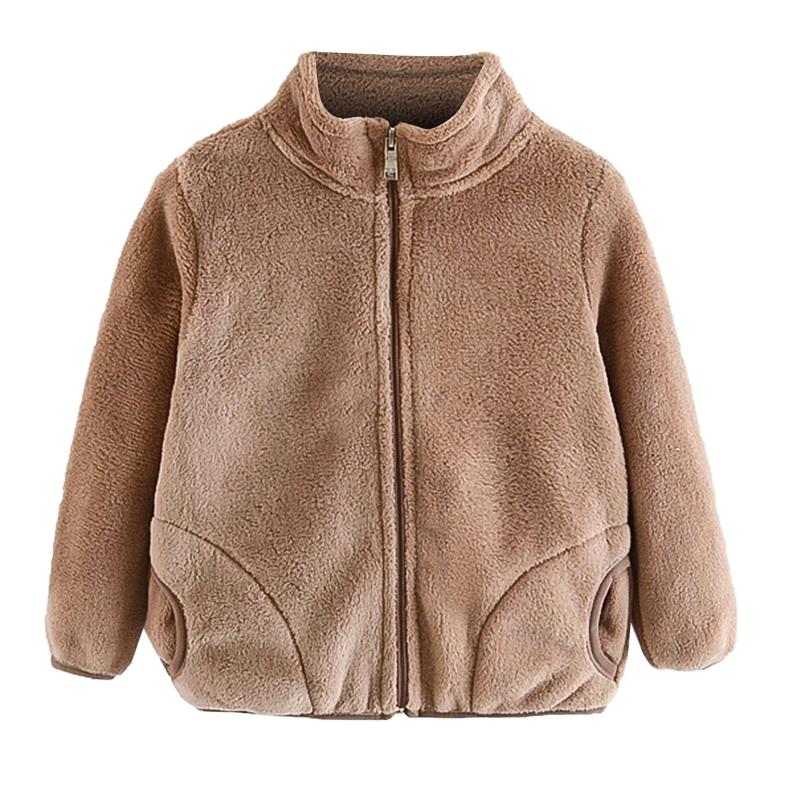 BXINGOHAI Girls Boys Fleece Winter Sweater Jacket Toddler Kids Baby Boys Girls Fashion Cute Solid Color Windproof Zipper Jacket Keep Warm Coat Wine,6-12Months