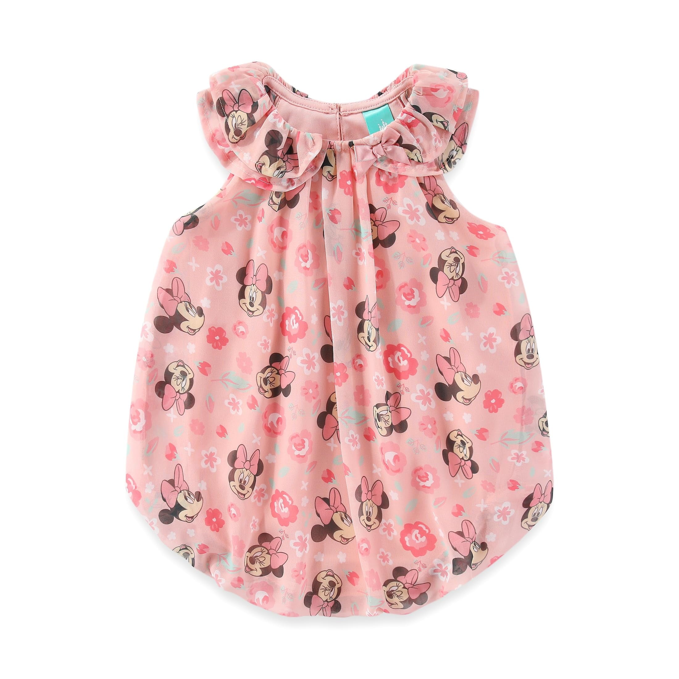 Disney Minnie Mouse All Over Print Chiffon Bubble Romper (Baby Girls), Sizes 3M-9M