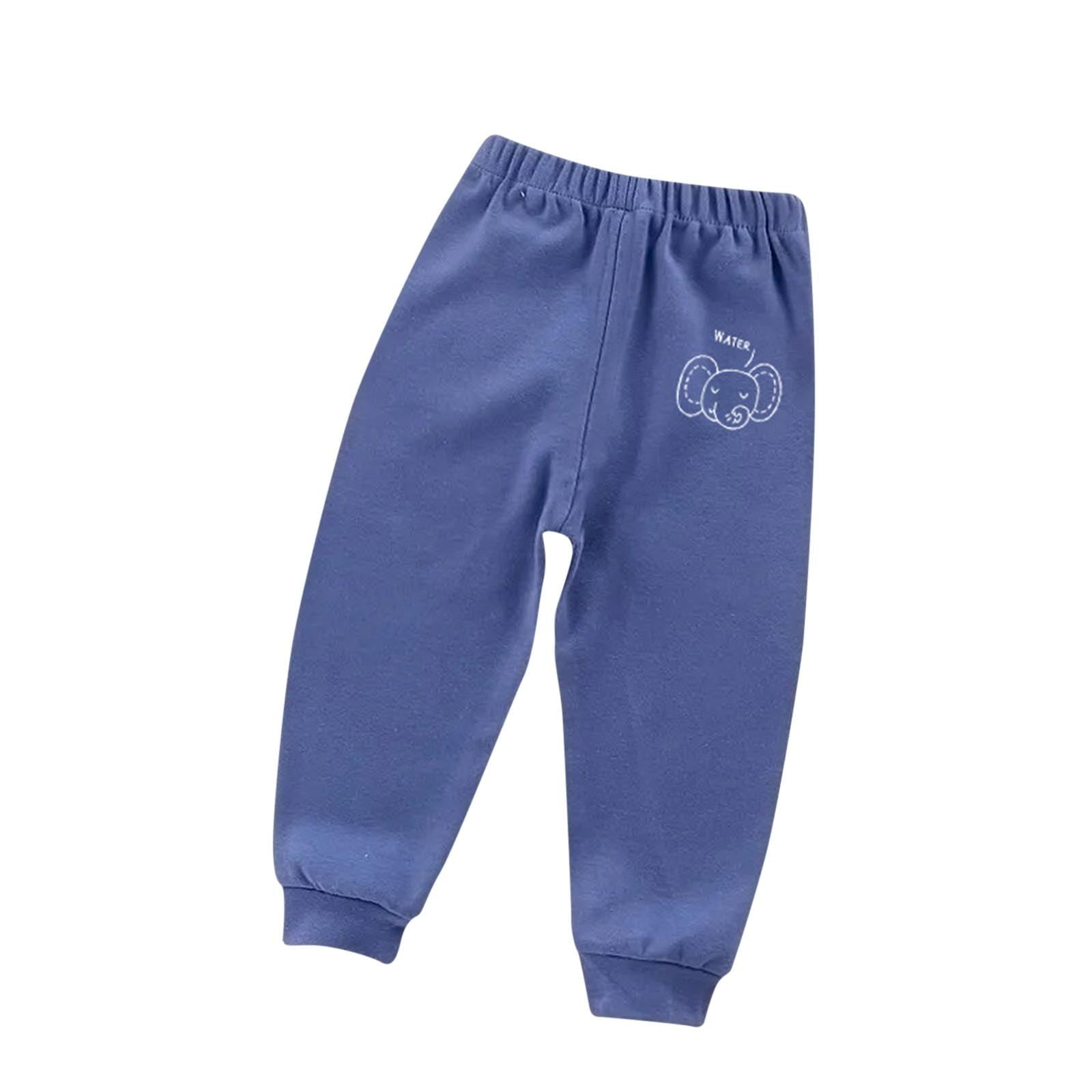 Girls Clothes, Boys Sweatpants Athletic Workout Shark Print Kids Fall Clothes 3-9T Girls Elastic Waist Cotton Joggers Pants (3-4T, Navy 01)