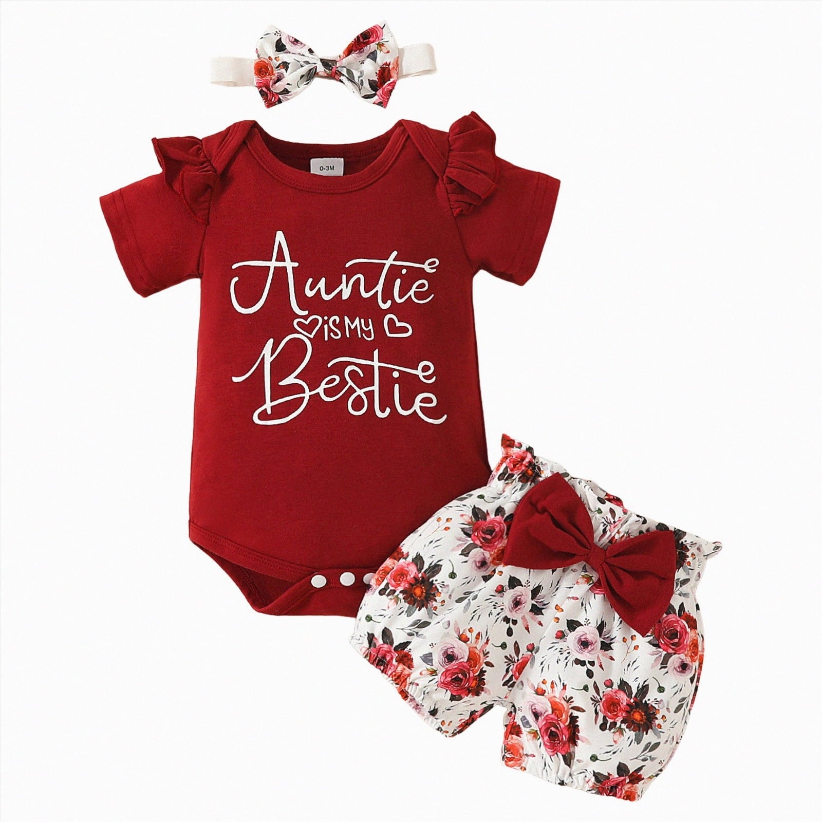 Gvdentm Preemie Newborn Clothes 3Months Infant Romper Fall Winter Outfits Gifts for Girls Cute Bell Bottoms Pant Sets(White,0-3 Months)