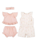 Little Star Organic Infant Girls 6PC Bundle Set, Sizes NB-24M
