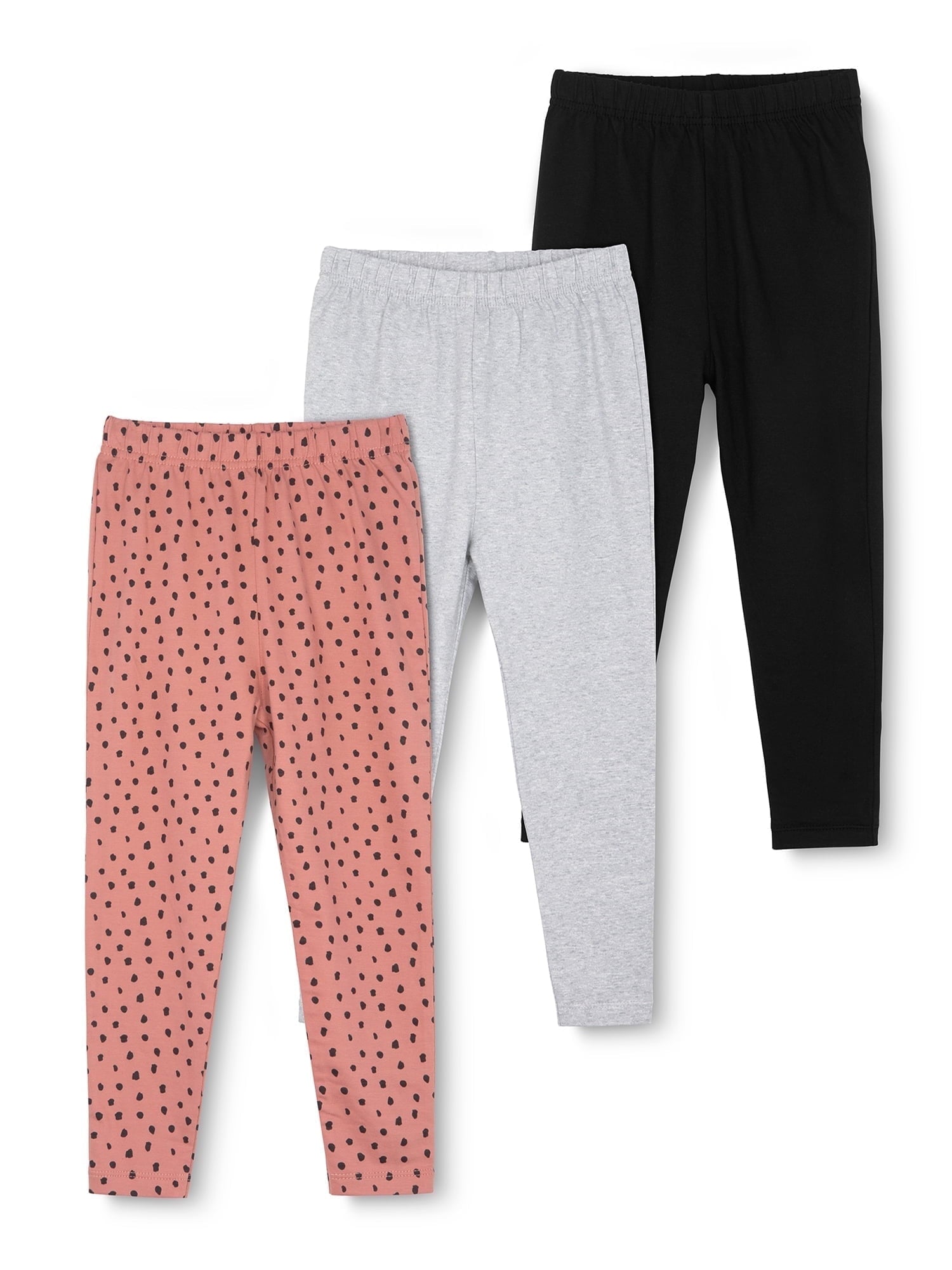 Little Star Organic Baby & Toddler Girl 3 Pk Leggings, Size Newborn-5T