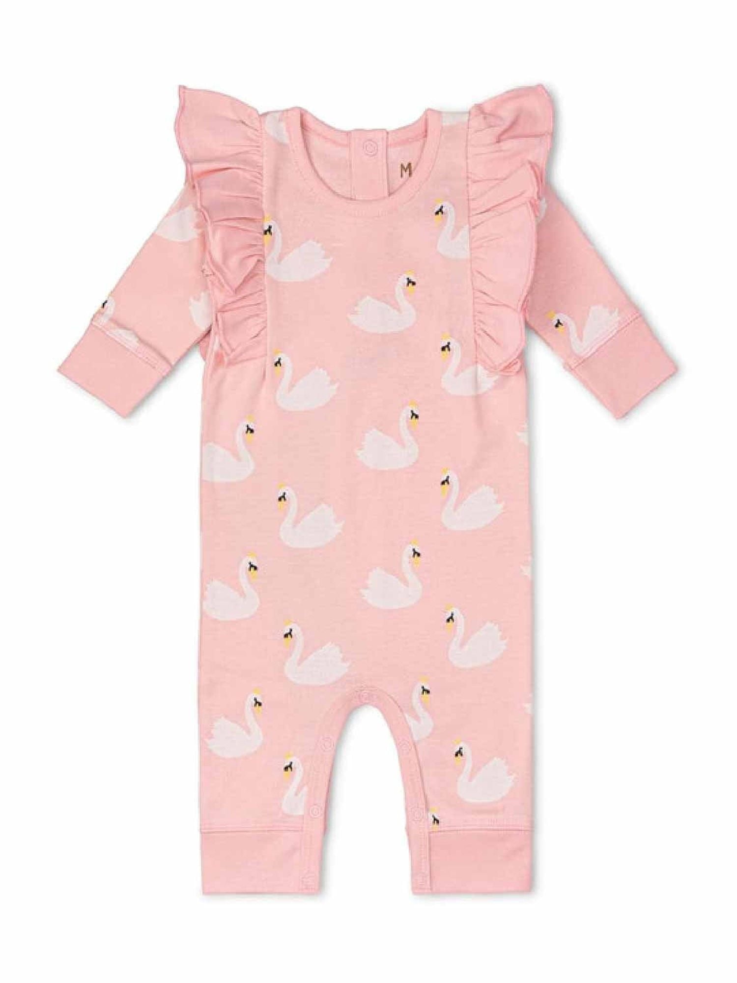 M+A by Monica + Andy, Organic Cotton Double Ruffle Romper, Sizes Newborn - 18-24 Months