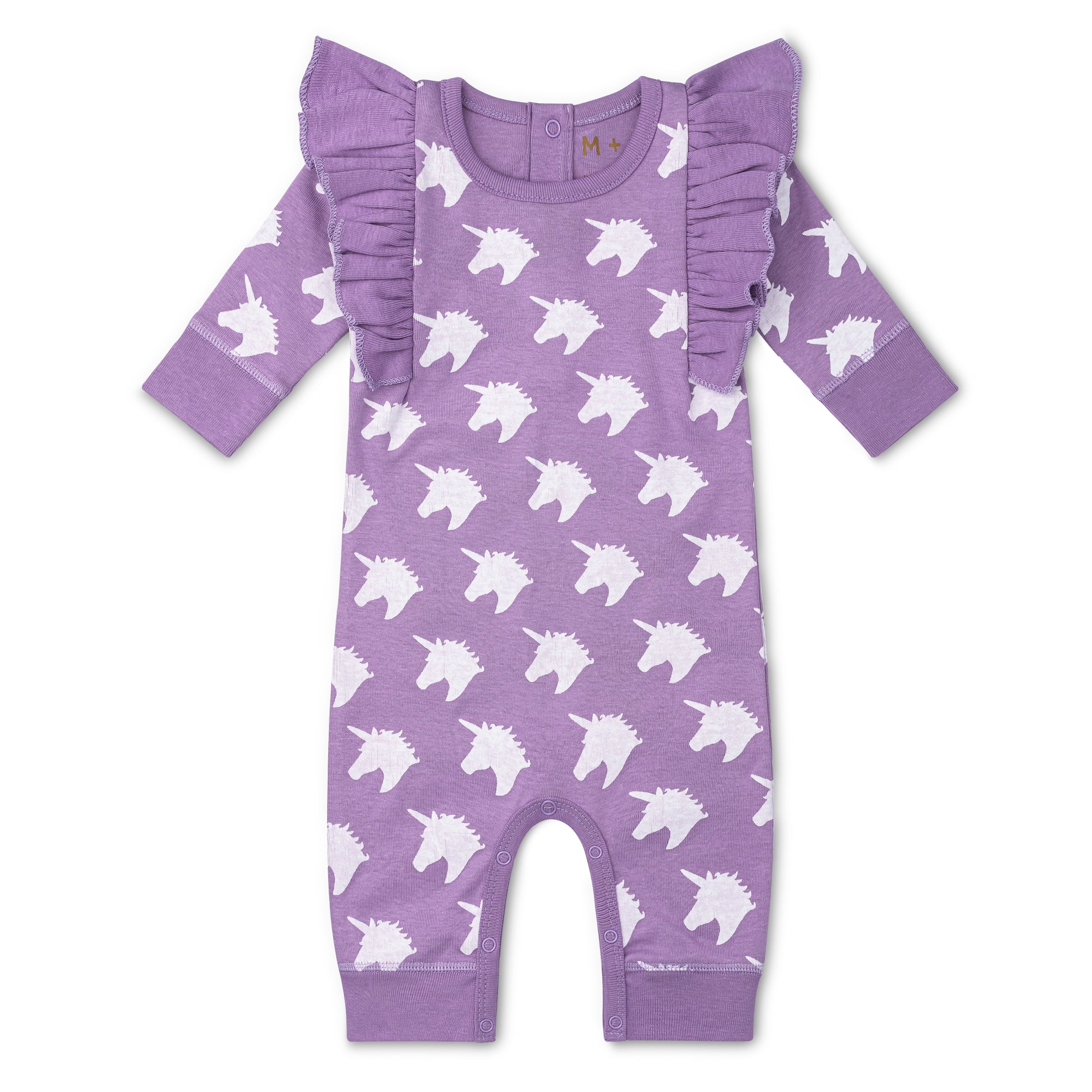 M+A by Monica + Andy, Organic Cotton Double Ruffle Romper, Sizes Newborn - 18-24 Months