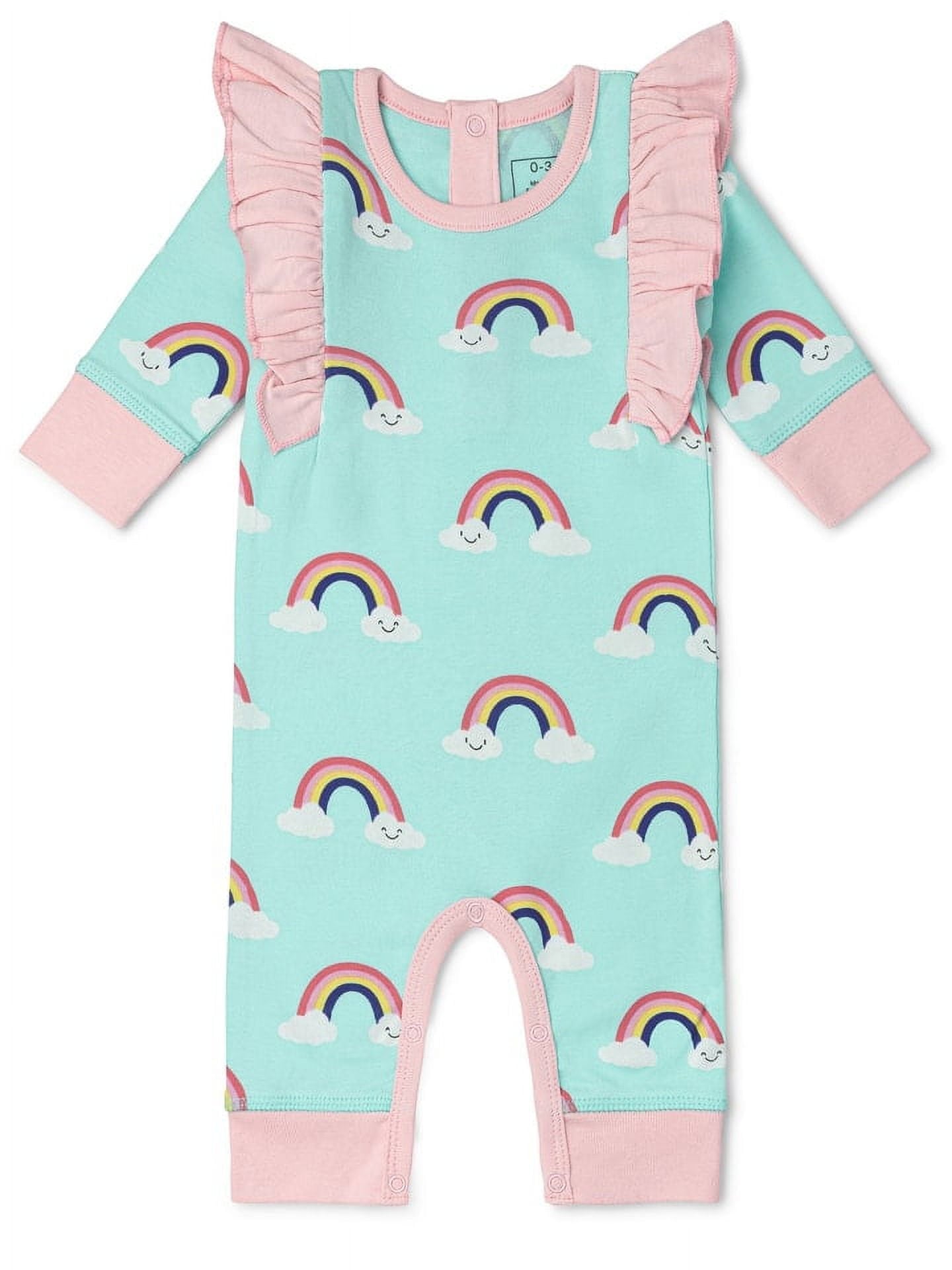 M+A by Monica + Andy, Organic Cotton Double Ruffle Romper, Sizes Newborn - 18-24 Months