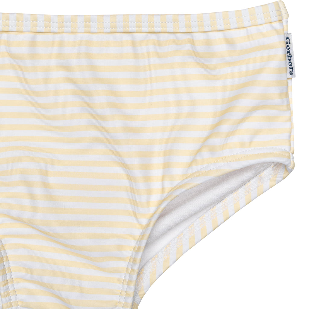 Gerber Baby and Toddler Girls Rashguard and Swimsuit Bottom, 2 Piece, Sizes 12 Months - 5T