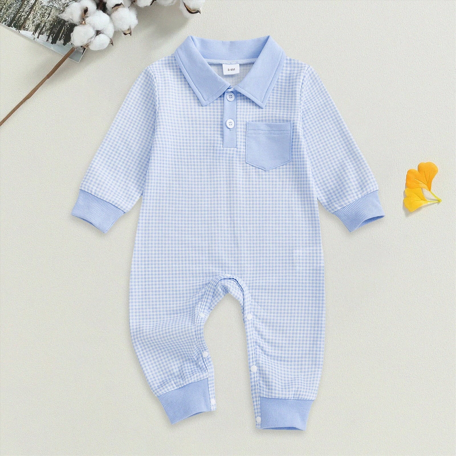 JUMEYU Newborn Winter Clothes Newborn Baby Boy Clothes Print Bodysuit Long Sleeve Jumpsuit Outfits Set 0 3 6 9 12 18 24 Months (Blue,3-6 Months)
