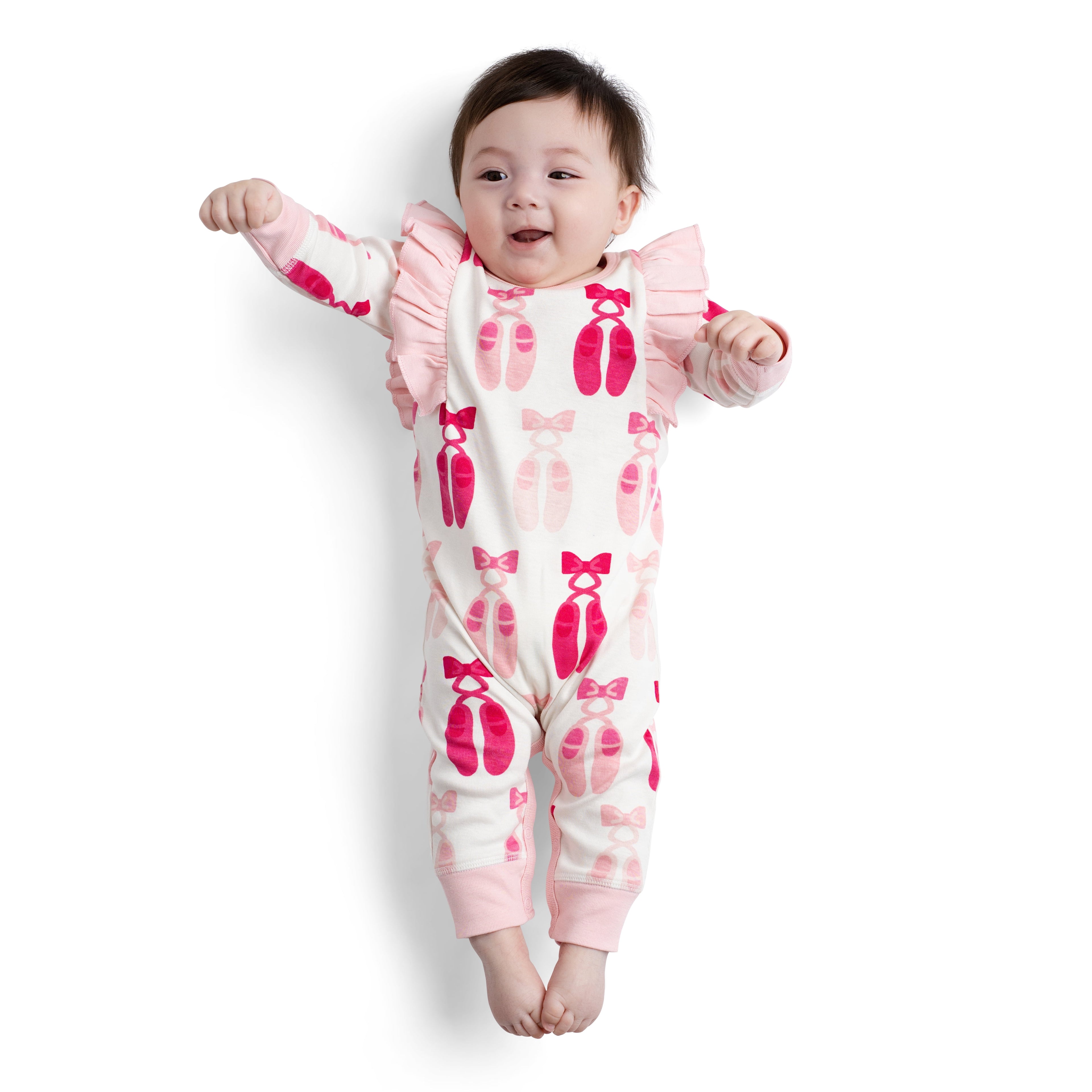 M+A by Monica + Andy, Organic Cotton Double Ruffle Romper, Sizes Newborn - 18-24 Months