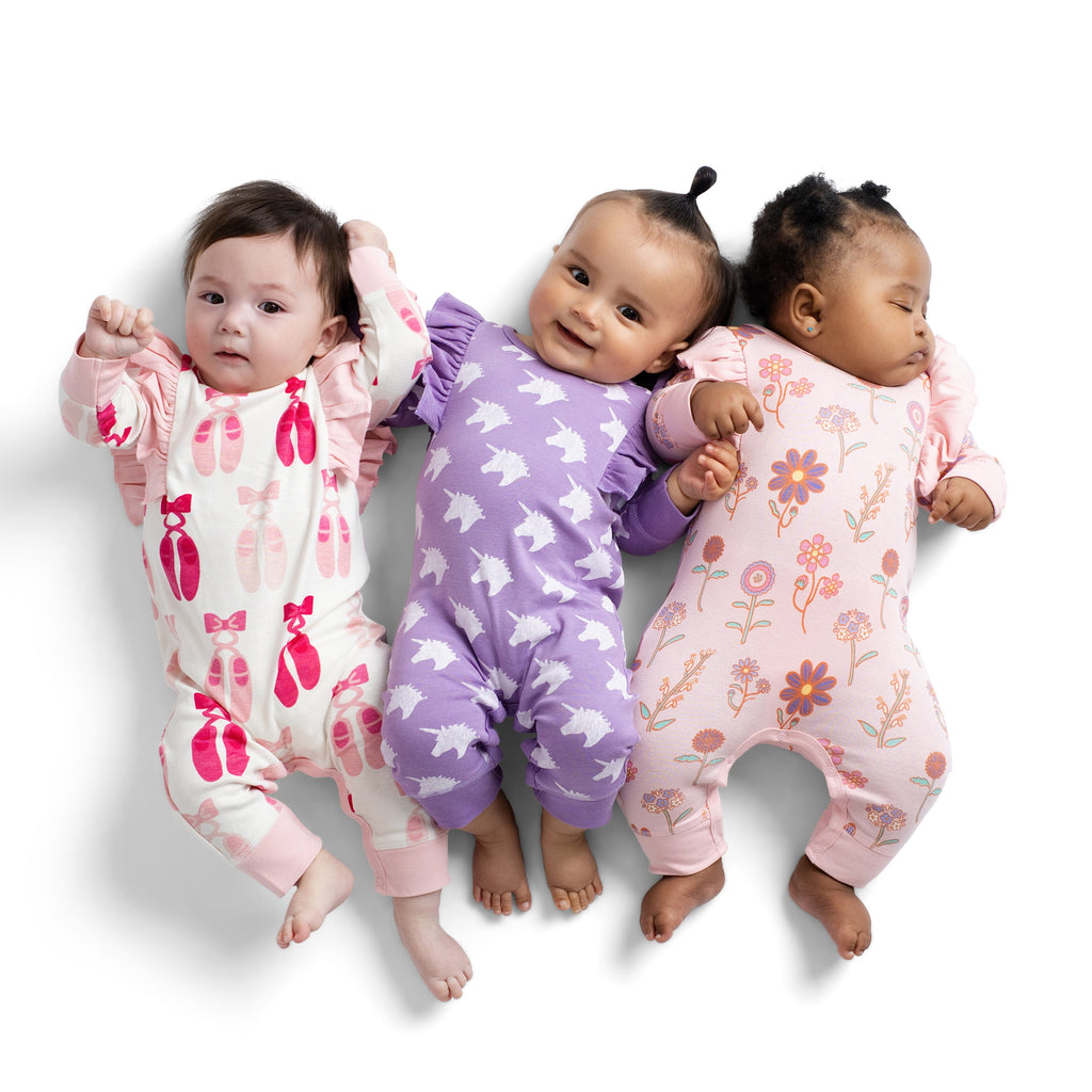 M+A by Monica + Andy, Organic Cotton Double Ruffle Romper, Sizes Newborn - 18-24 Months