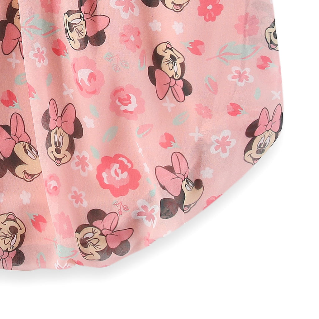 Disney Minnie Mouse All Over Print Chiffon Bubble Romper (Baby Girls), Sizes 3M-9M