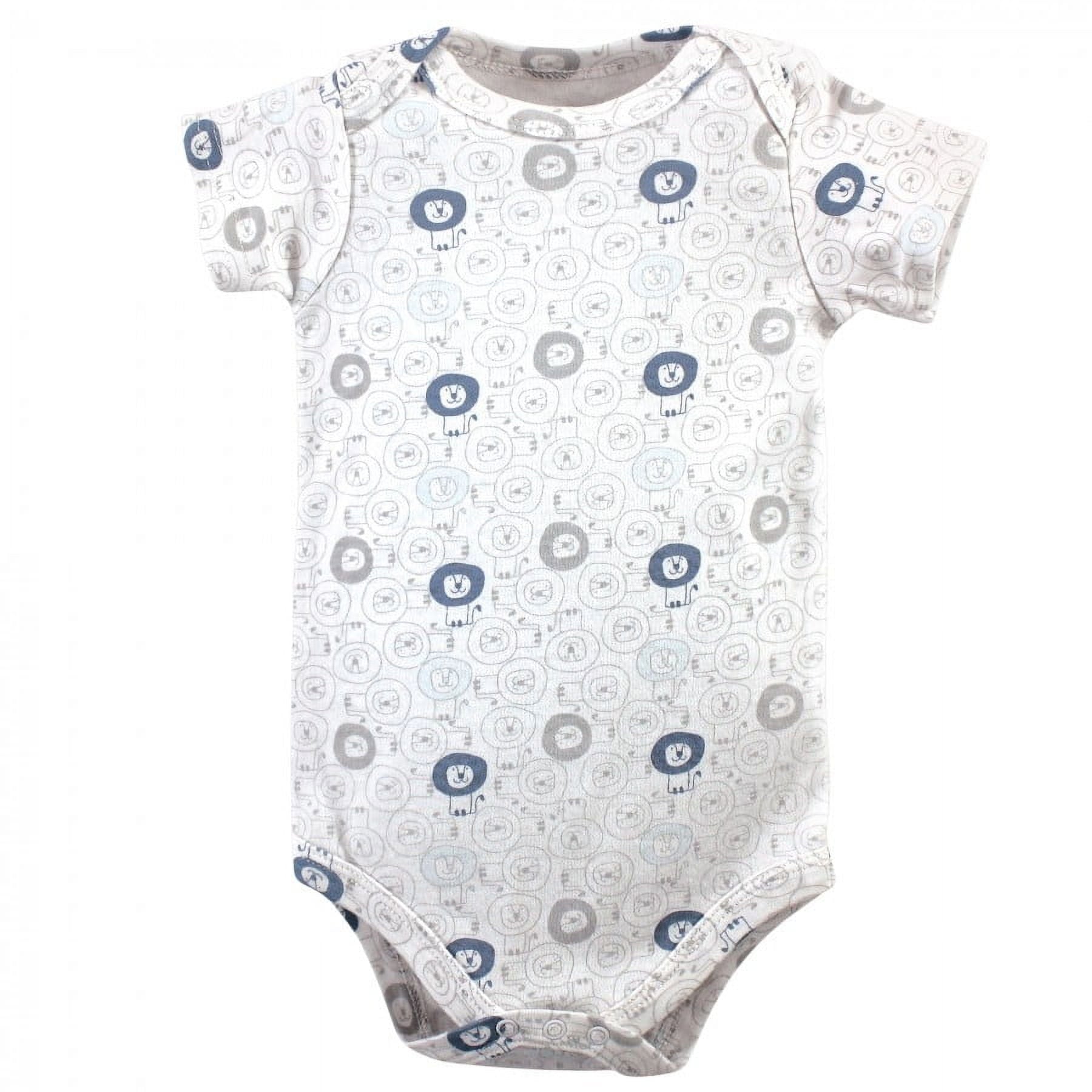 Hudson Baby Infant Boy Cotton Bodysuits 7pk, Safari, 12-18 Months